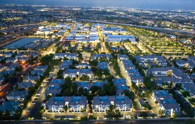 Evening View of Apartment Complex