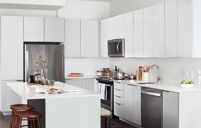 Kitchens feature ample storage and pantry space