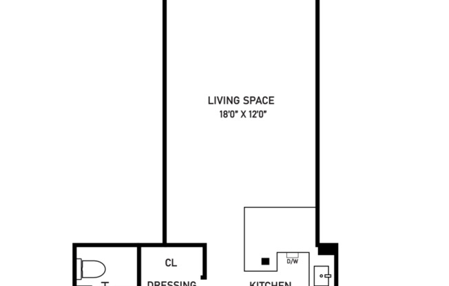 Studio, 1 bath, $3,950, Unit 1G