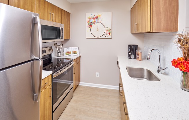 Newly Renovated With Quartz Counter Tops, Wood-Style Flooring and Stainless Steel Appliances