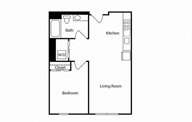 1 bed, 1 bath, 651 sqft, $1,425