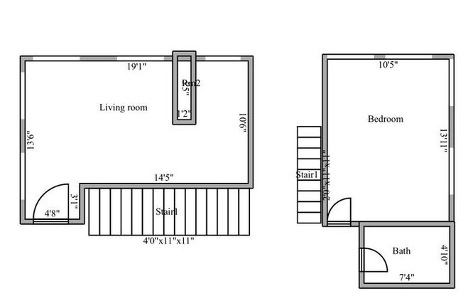 1 bed, 1 bath, $950, Unit Unit 3