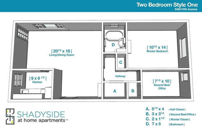 2 beds, 1 bath, 725 sqft, $1,799, Unit B201