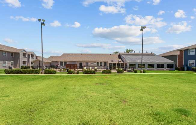 our apartments showcase a beautiful lawn