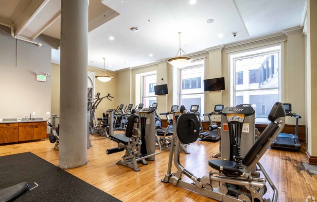 the gym is equipped with state of the art equipment