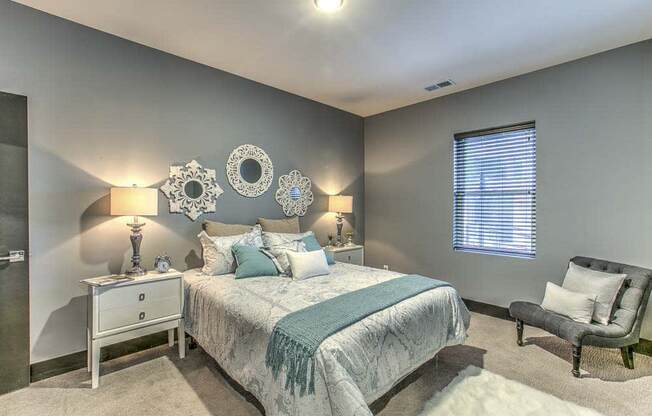 Beautiful furnished bedroom at The Helen
