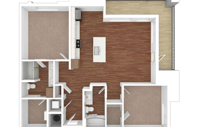 2 beds, 2 baths, 1,100 sqft, $2,102