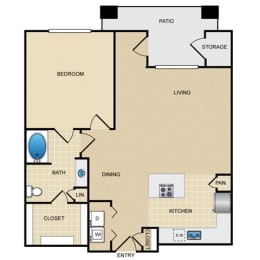 1 bed, 1 bath, 893 sqft, $1,415