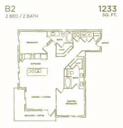 2 beds, 2 baths, 1,212 sqft, $2,250