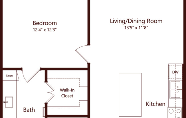 1 bed, 1 bath, 756 sqft, $1,865, Unit 4107
