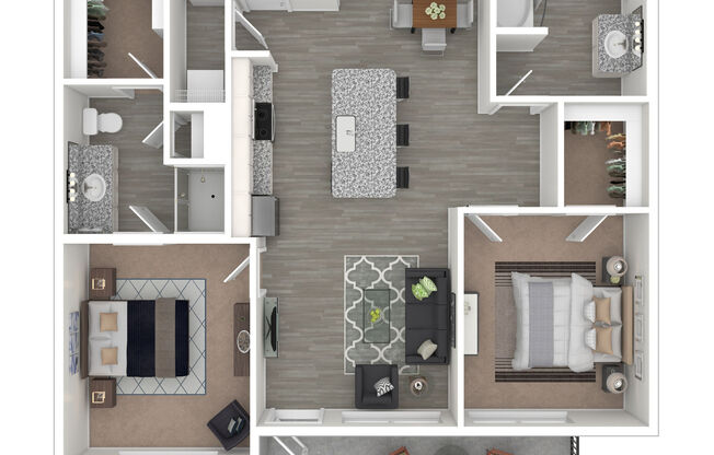 2 beds, 2 baths, 1,024 sqft, $1,799