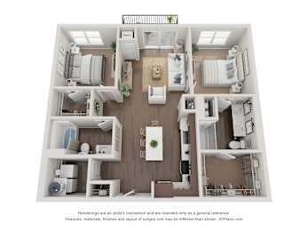 2 beds, 2 baths, 1,132 sqft, $2,385