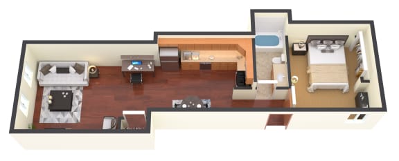 1 bed, 1 bath, 860 sqft, $1,075