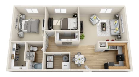 2 beds, 1 bath, 1,056 sqft, $1,635
