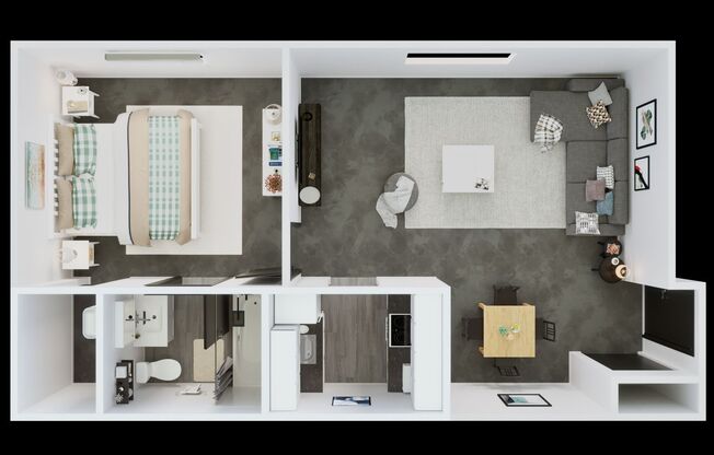 1 bed, 1 bath, 488 sqft, $795, Unit Oak Hill Manor 2-23