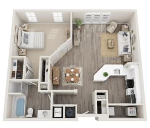 1 bed, 1 bath, 945 sqft, $1,596