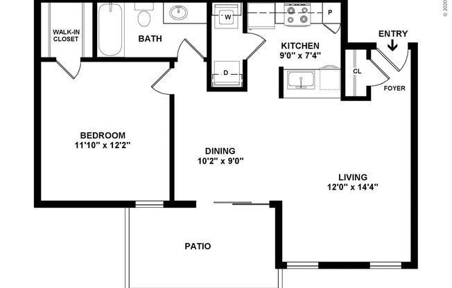 1 bed, 1 bath, 691 sqft, $1,147