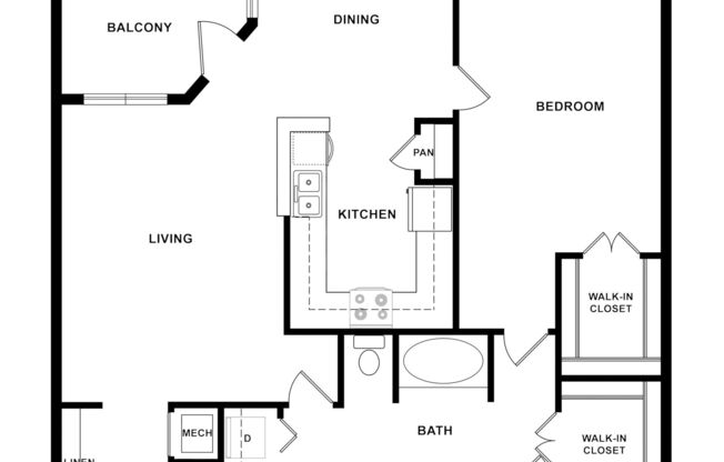 1 bed, 1 bath, 890 sqft, $1,655