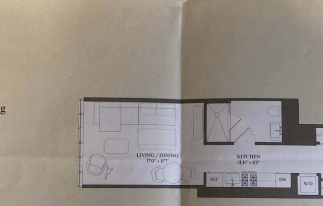 Studio, 1 bath, $7,000, Unit S7B