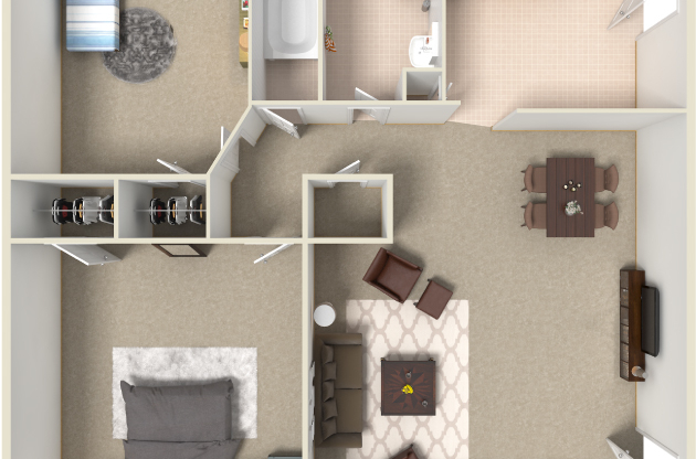 2 beds, 1 bath, 675 sqft, $775