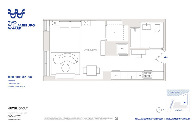 Studio, 1 bath, $3,900, Unit 407