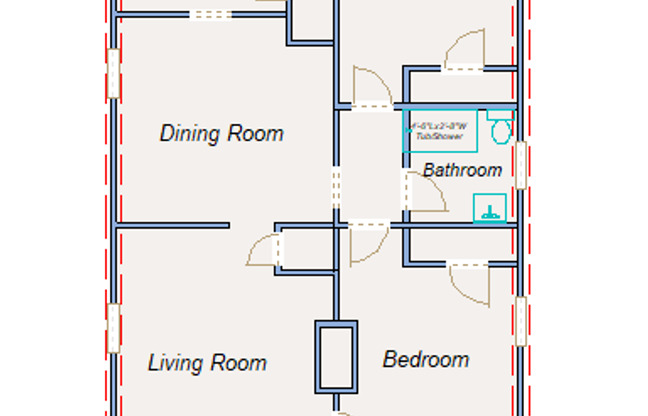 2 beds, 1 bath, $750