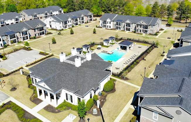 Aerial view of community at Meridian Park in Collierville, TN 38017