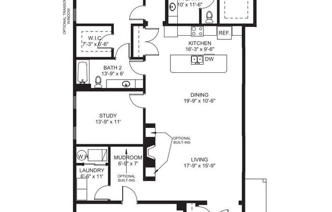 2 beds, 2 baths, 2,071 sqft, $2,975