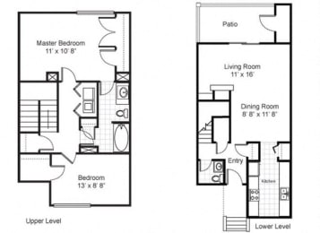 2 beds, 1.5 baths, 1,200 sqft, $1,380