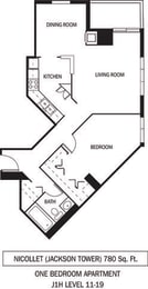 1 bed, 1 bath, 780 sqft, $1,720