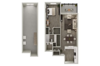 1 bed, 1.5 baths, 850 sqft, $1,935