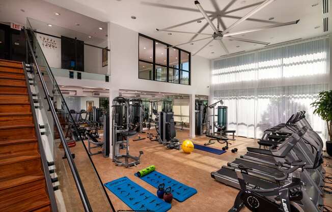 Two Level Fitness Center at Clarendon Apartments, Los Angeles, CA, 91367