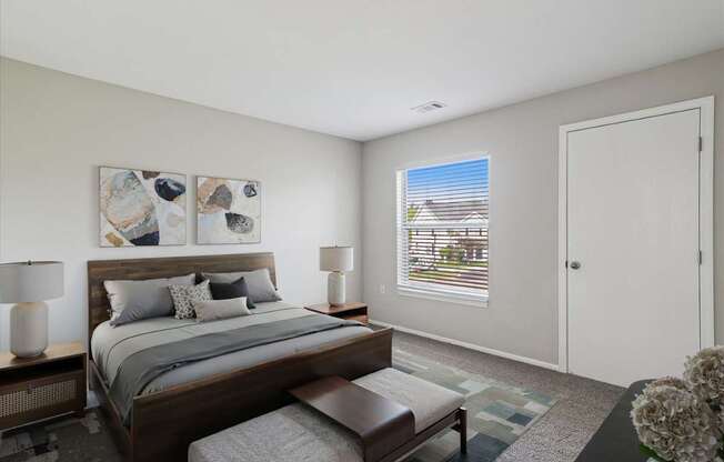Bedroom with Plush Carpeting