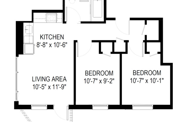 2 beds, 1 bath, $4,300, Unit 460