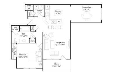 1 bed, 1 bath, 985 sqft, $1,290