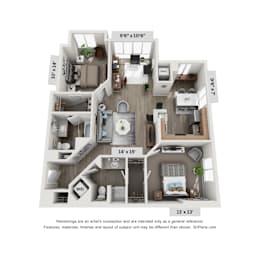 2 beds, 2 baths, 1,045 sqft, $3,101