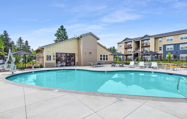 our resort style swimming pool is next to our apartments at our apartments