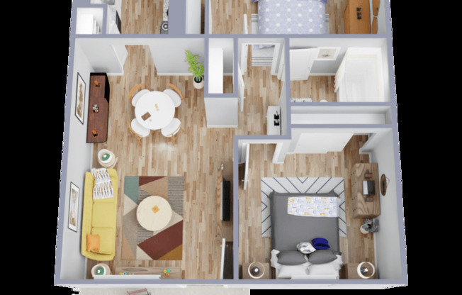 2 beds, 1 bath, 710 sqft, $1,119