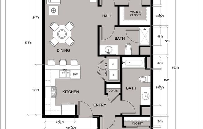 2 beds, 2 baths, 989 sqft, $1,770, Unit 133