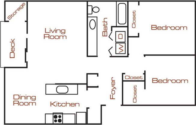 2 beds, 1 bath, 986 sqft, $1,400, Unit 1963