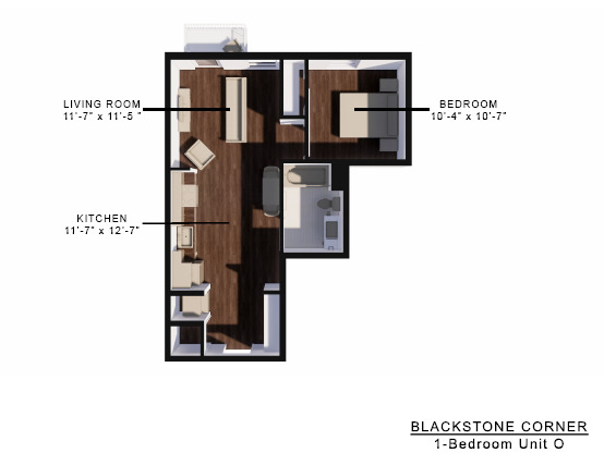 1 bed, 1 bath, 569 sqft, $1,275, Unit 324