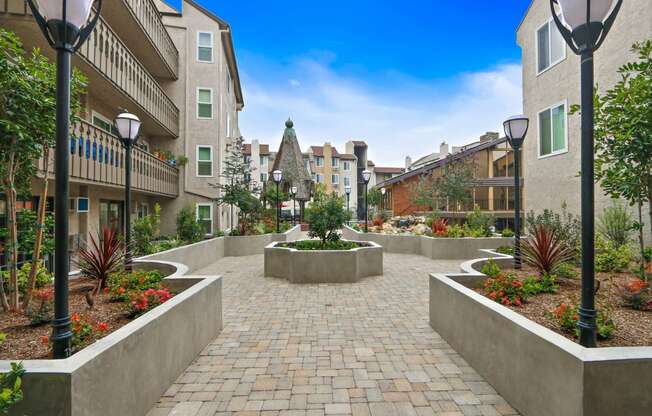 Relaxing Zen Garden in a Resort-Style Apartments for Rent in West Los Angeles