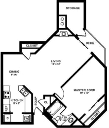 1 bed, 1 bath, 741 sqft, $1,575