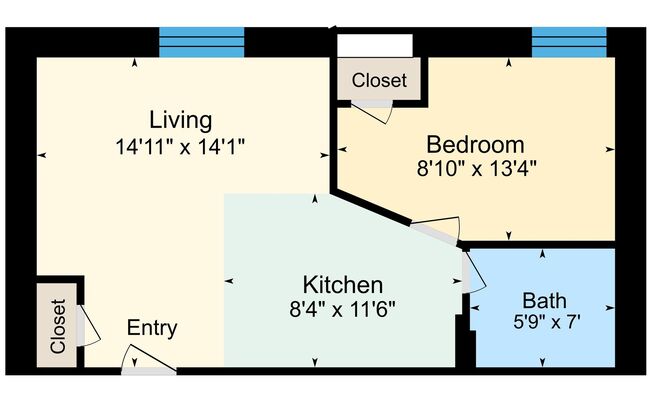 1 bed, 1 bath, 600 sqft, $1,799, Unit 101