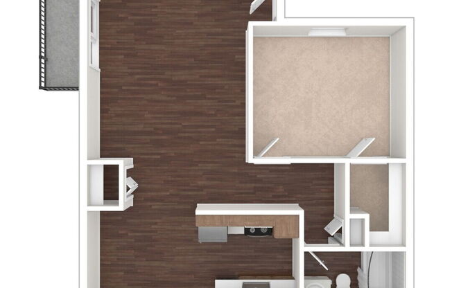 1 bed, 1 bath, 636 sqft, $1,161