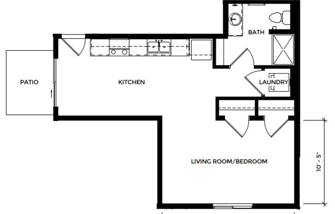 Studio, 1 bath, 506 sqft, $1,199, Unit EC 4237-17