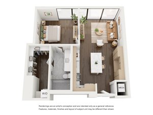 1 bed, 1 bath, 834 sqft, $3,810