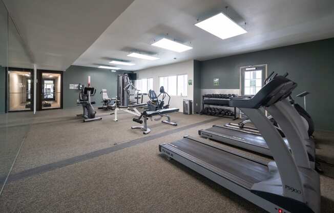 Fitness room at Alpine Slopes Apartments near Grand Rapids, MI