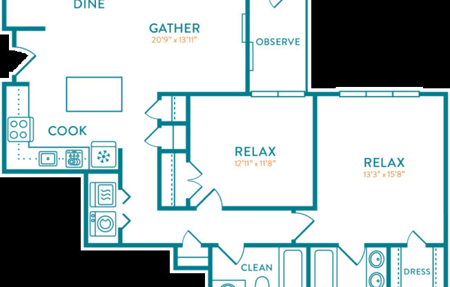 2 beds, 2 baths, 1,265 sqft, $3,524