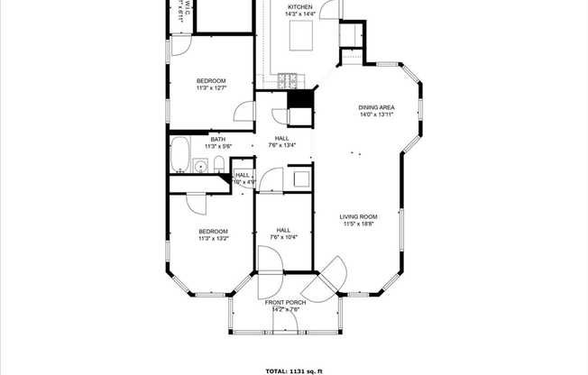 2 beds, 1 bath, 990 sqft, $2,800, Unit 1